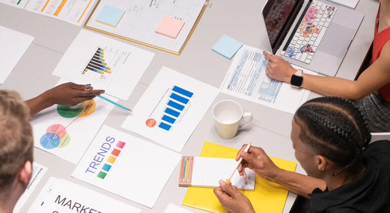 A Team Working together to Create an Marketing Strategy