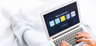 A person using video on demand app